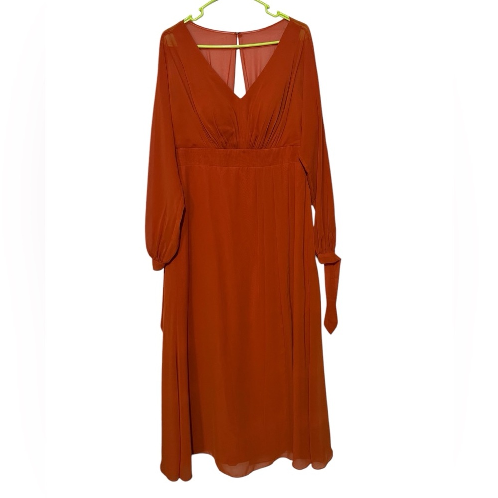 Azazie Long Sleeve Dress in Paprika